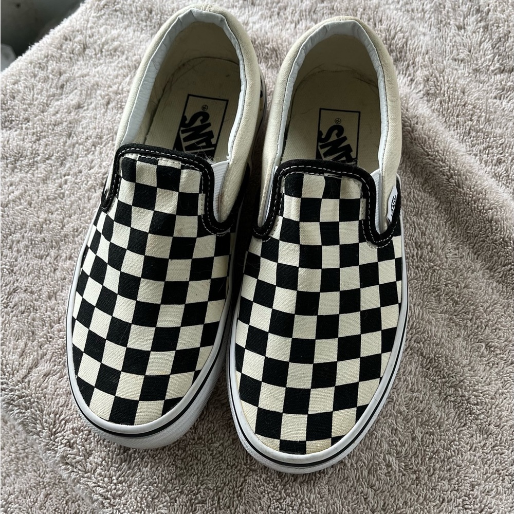 Vans checkered slip on sneakers